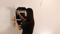 MDF 4.02 Inch Wall Mounted Jewelry Cabinet With Polygonal Mirror