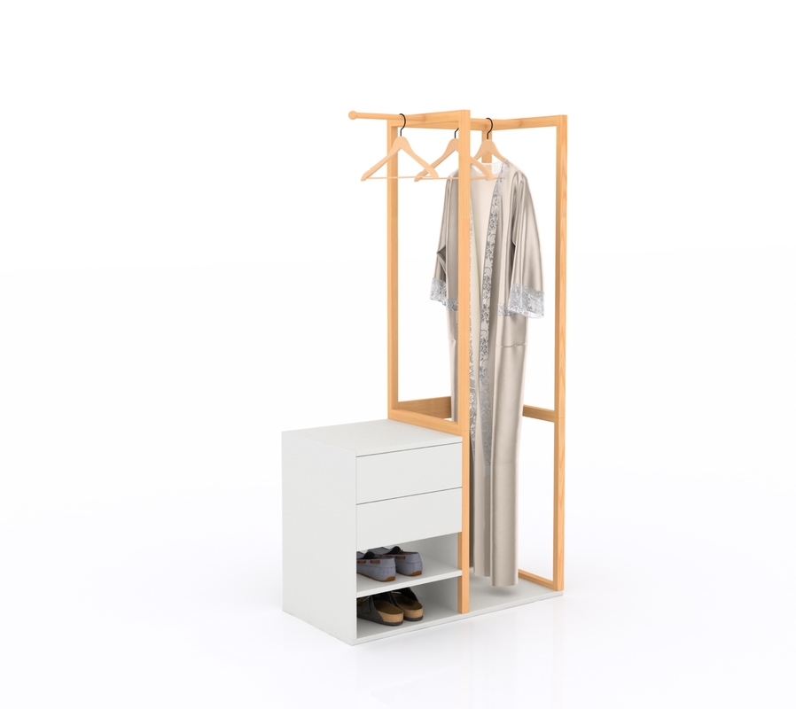 Assembly Required Wooden Clothes Wardrobe - Perfect for Home Storage Organization