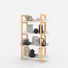 New Sale Four Tier Wooden Storage Rack White For Bedroom,Living Room,Office,Kitchen