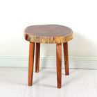Knock Down Package 46cm Height Walnut Solid Wood Stool